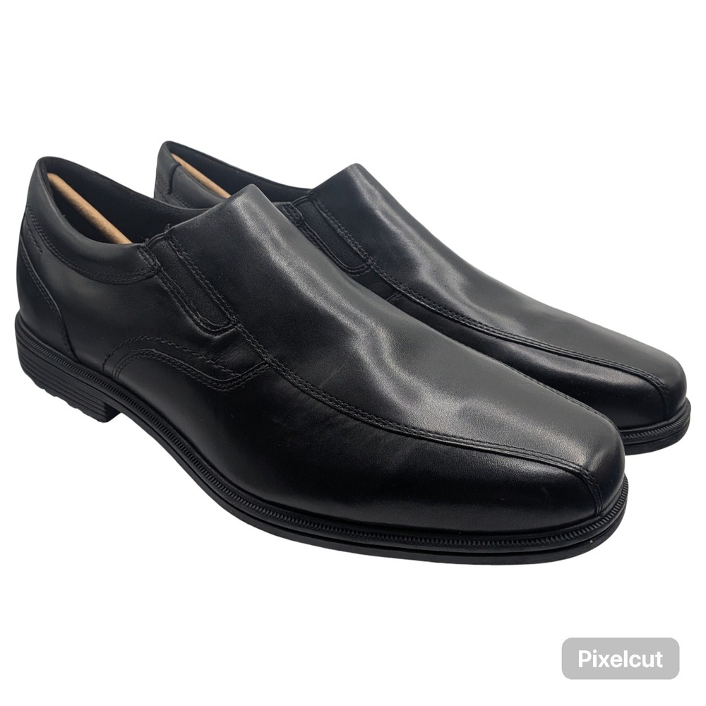 Rockport Taylor Slip On Mens Black Leather Loafers CI0820 Size 15 W